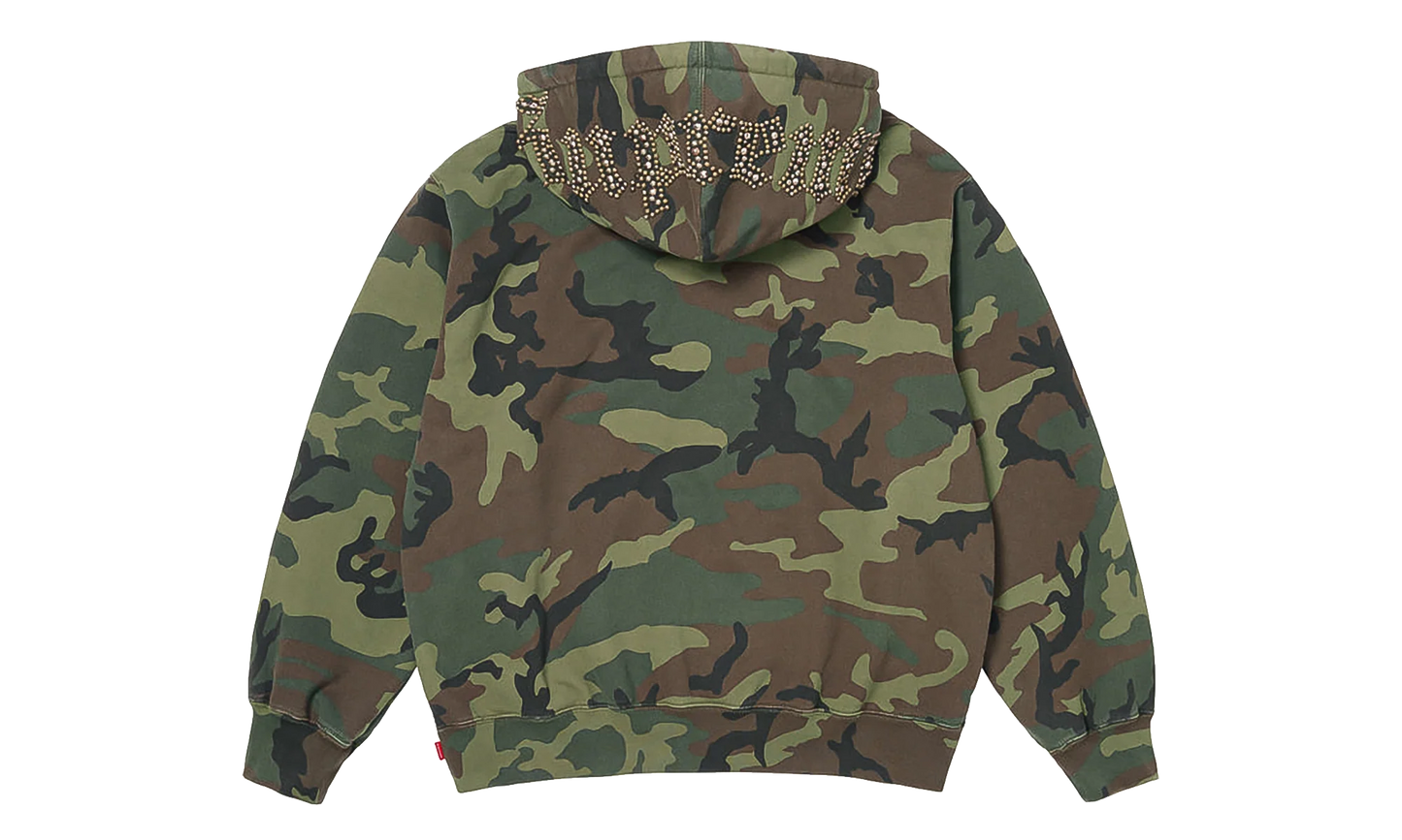 Overdyed Studded Hooded Sweatshirt "SS26 - Camo" SU27376