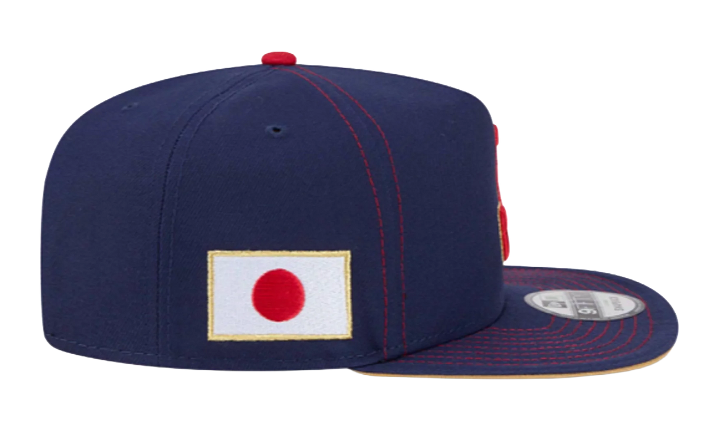 9FIFTY Team Japan 2026 World Baseball A Frame Snapback Hat "Blue" NE394