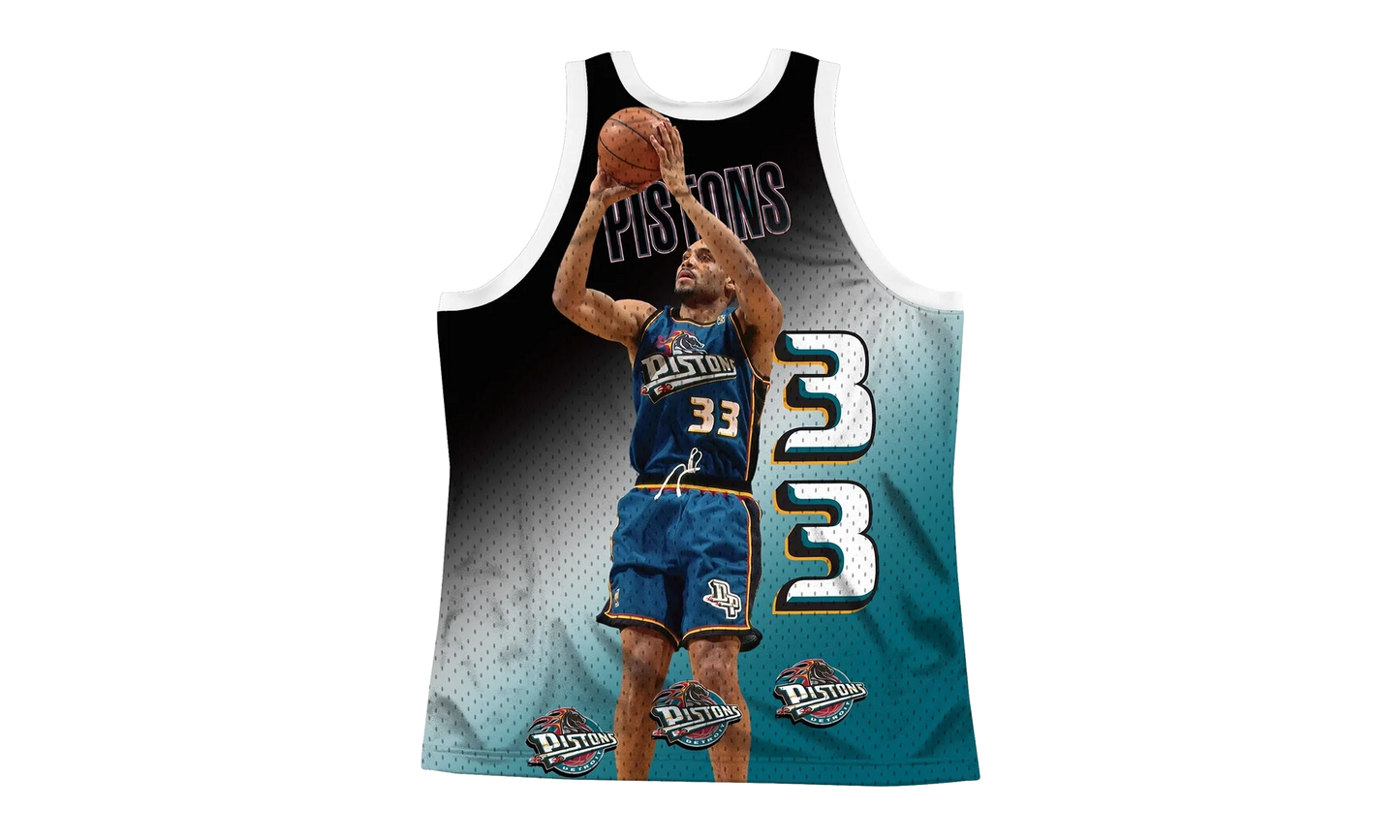 NBA Behind The Back Jersey "Detroit Pistons Grant Hill" MSTKMI19002 DPIWHITGHI