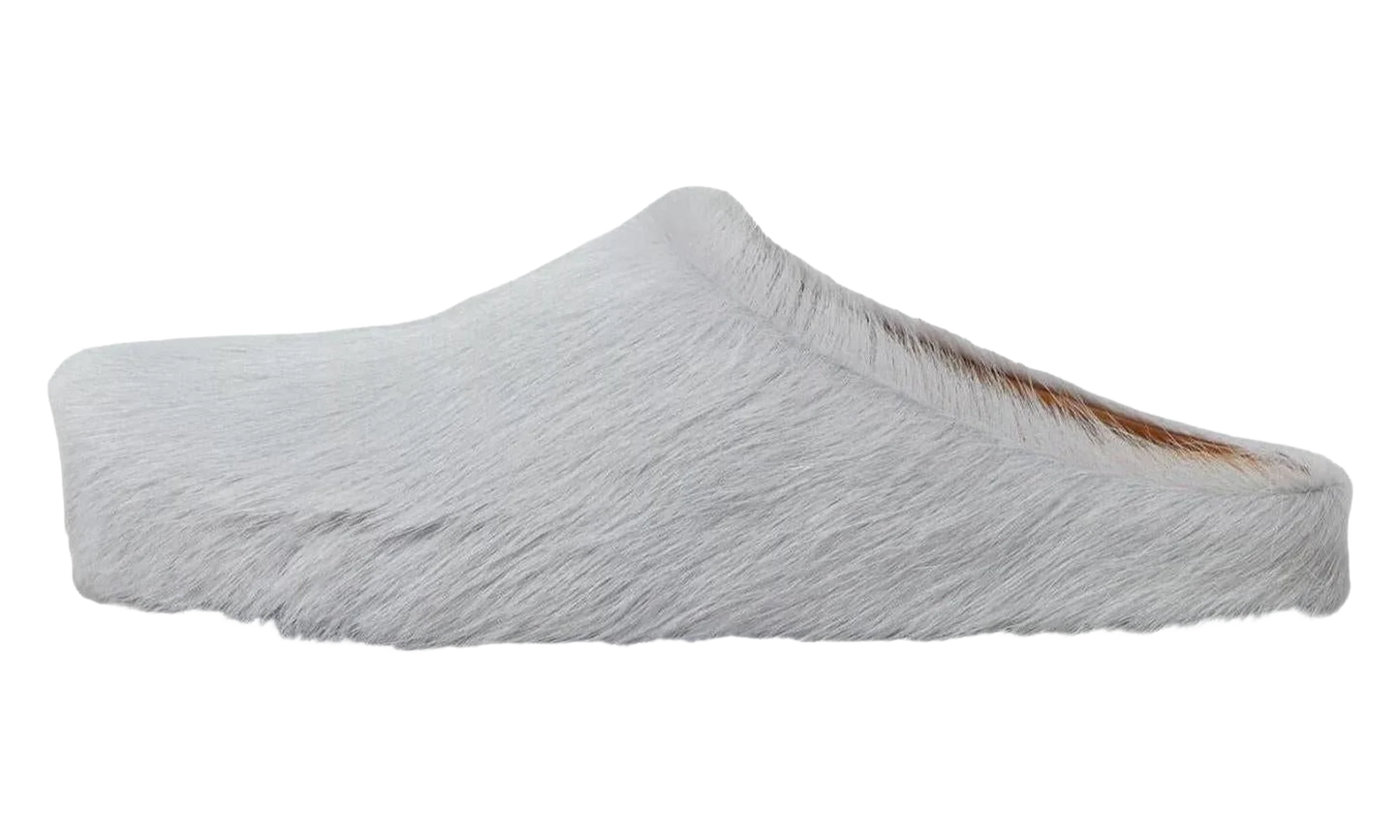 Long Hair Calfskin Fussbett Sabot Mule "Sodium" SBMR000600 P4122 00N15