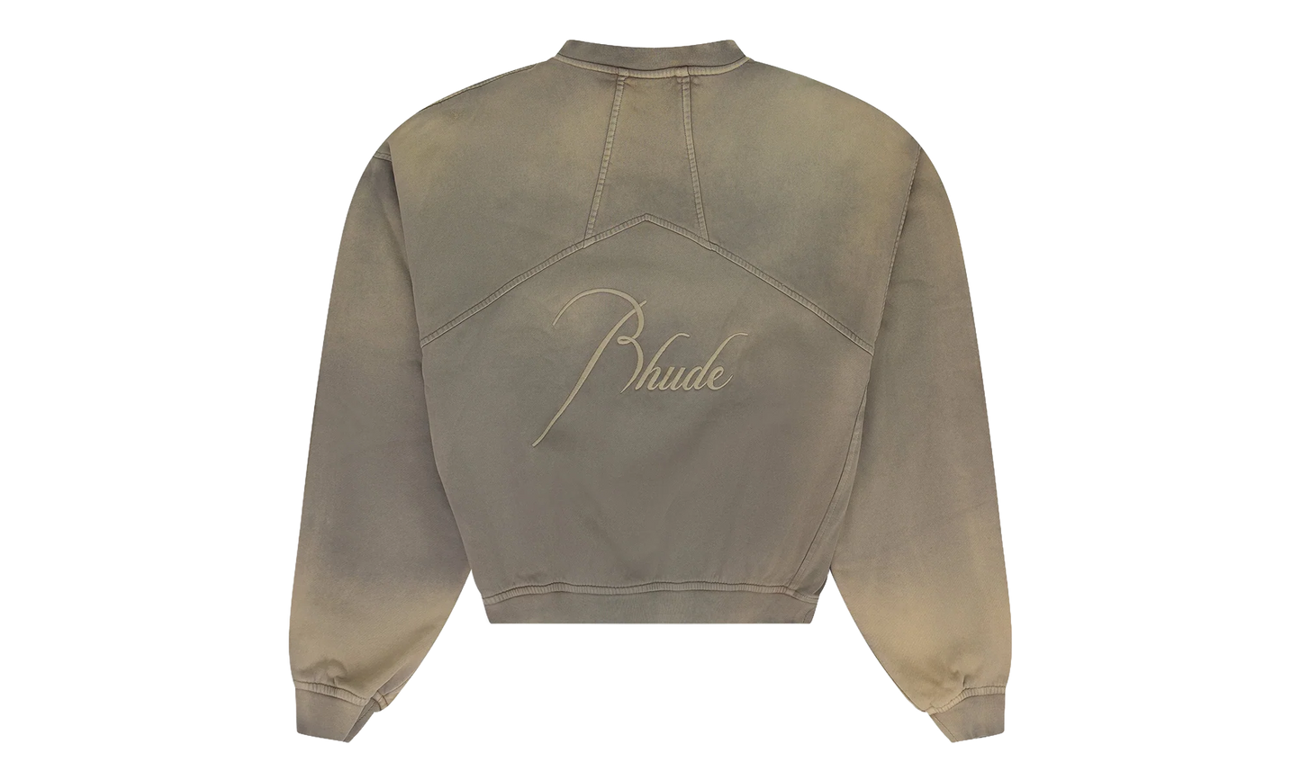 Script Logo Sunfaded Crewneck Sweatshirt "Elephant Green" RHDMHDS0043 ELGRN