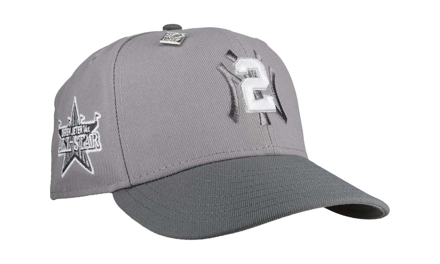 59FIFTY New York Yankees Derek Jeter Script Fitted Hat "Cool Grey" NE282