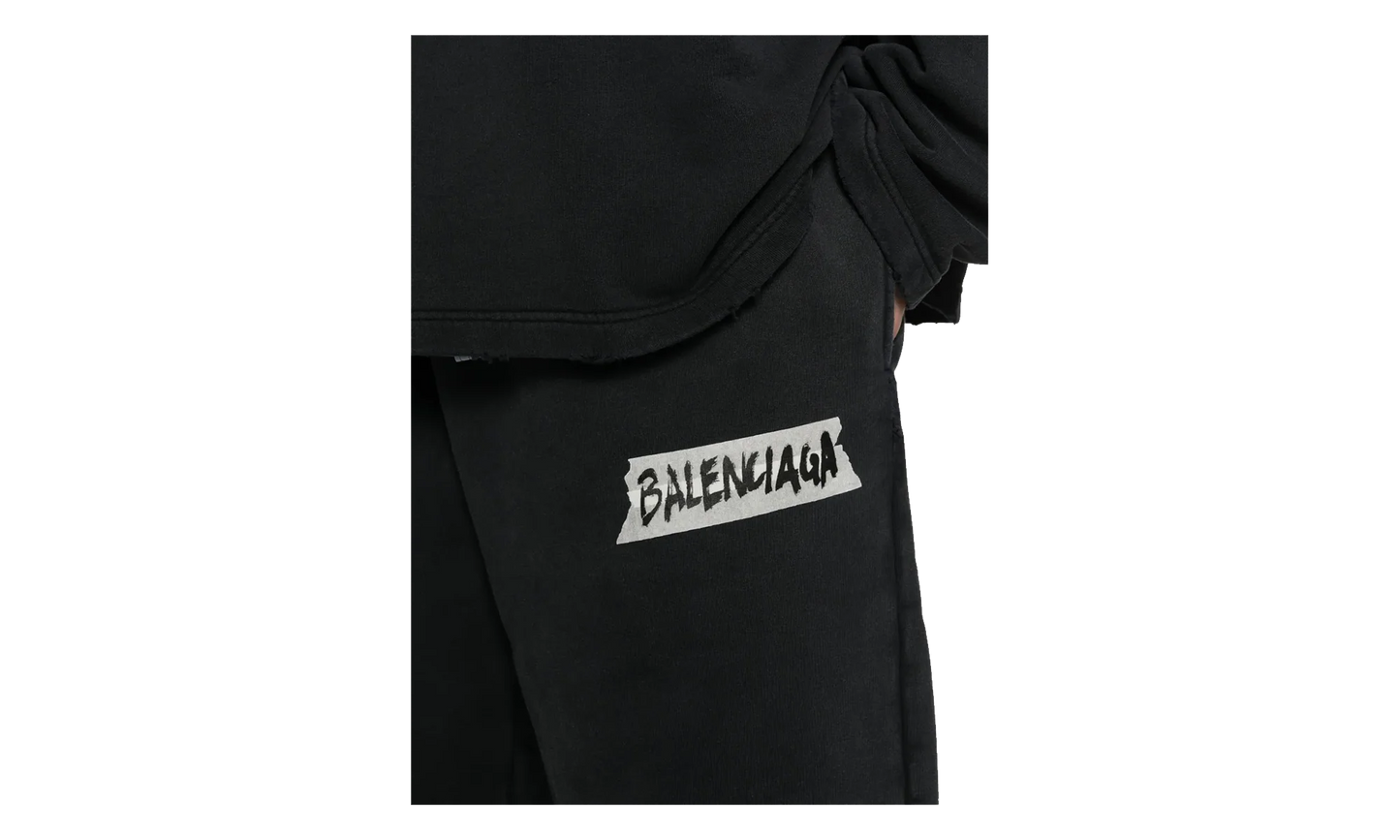 Baggy Elastic Pants "Faded Washed Black" 846917 TTVL8 1041