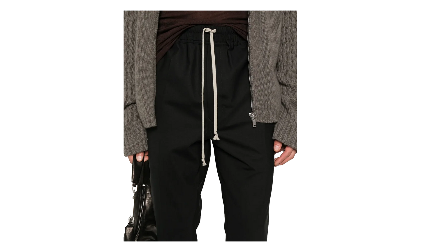 Wool Drawstring Slim Long Pants "Black" RU02E1390 ZL 09