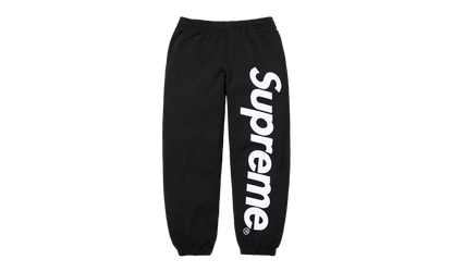 Satin Appliqué Sweatpant "SS26 - Black" SU27515