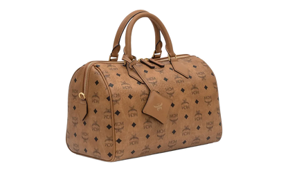 Medium Ella Boston Bag in Visetos "Cognac" MWBFAEA01CO001