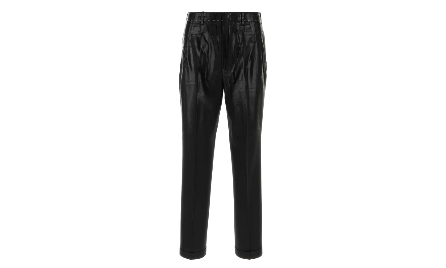 Coated Pleated Trousers "Black" S50KA0702M35745900