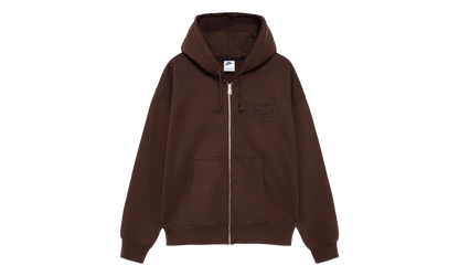 Stussy Stone Washed Fleece Zip Hoodie "Dark Cinder" FJ9175261 DACI
