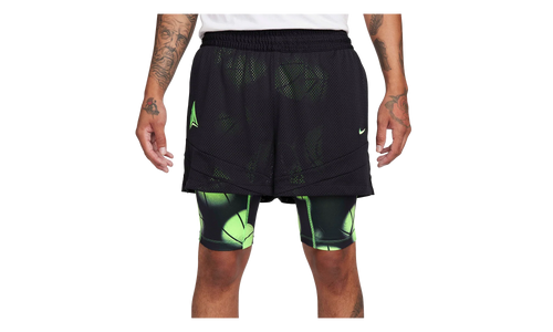 Signature Ja Morant Dri-Fit 2-In-1 4" Basketball Shorts "Black / Lime Blast" FQ1022 010