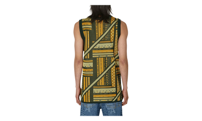 Kalonji Knit Vest "Green / Yellow" M AHLU KN007 SS23 YA03 GR