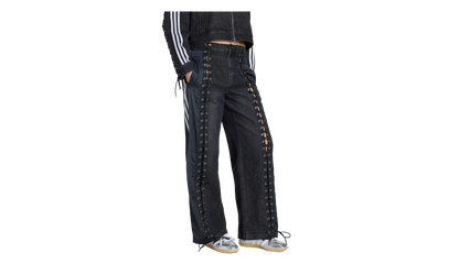 ORIGINALS DENIM FB LACING PANTS WMNS "Black" KS3878