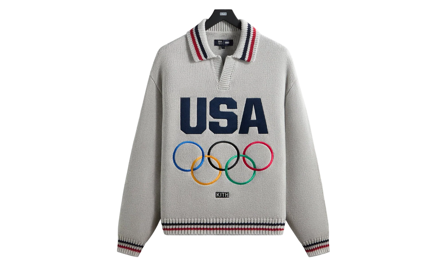 Team USA Nelson Rugby Sweater "Light Heather Grey" khm034846 002