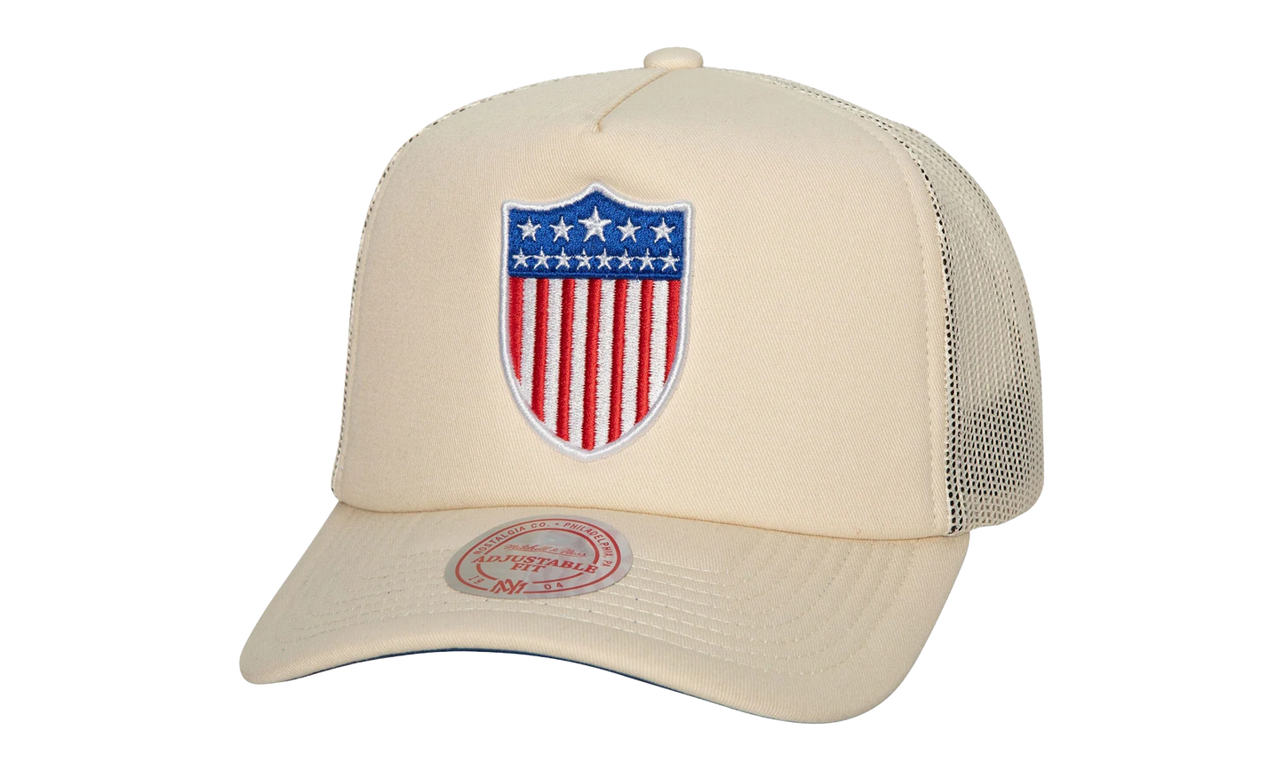 MLB Cooperstown Evergreen Trucker Snapback Cap "Brooklyn Dodgers - Off White" HHSS6490 BDOYYPPPOFWH