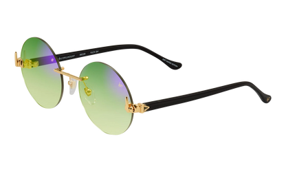 508 Rimless Drill Mount F.U. Edition 24KT "Yellow Gold / Black / Powder Green Flash Purple" DMMF2 0006 16T4