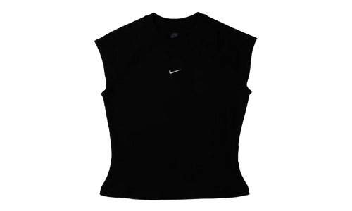 NSW Chill Knit Tight SS Ribbed Top WMNS "Black" IF0242 010