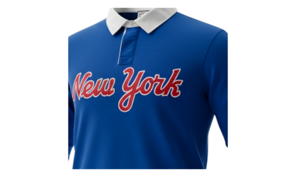 EE RUGBY CORE POLO "NEW YORK - Blue/ Orange" EE742