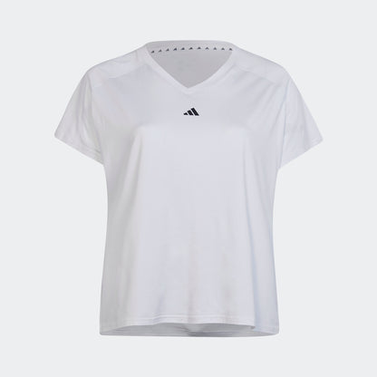 Women's adidas AEROREADY Train Essentials Minimal Branding V-Neck Tee (Plus Size)
