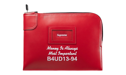 Leather Money Bag "FW25 - Red" SU26988