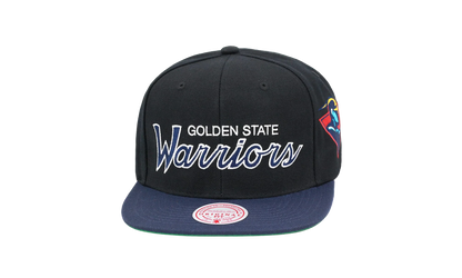 NBA Hardwood Classics Script 2.0 Snapback Cap "Golden State Warriors - Black" HHSS3282 GSWYYPPPBLCK