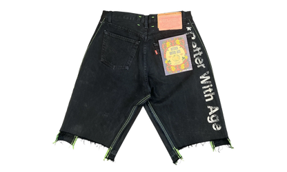 Monroe Triple-Wide Denim Shorts "Black" BWA100