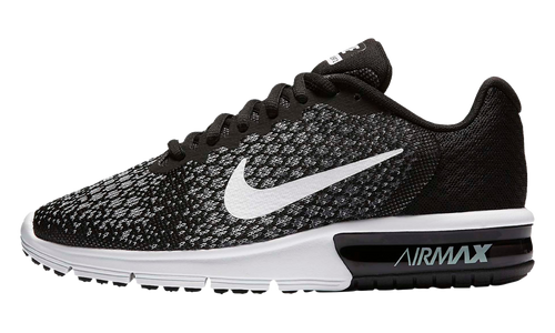 Air Max Sequent 2 WMNS "Black White / Dark Grey" 852465 002