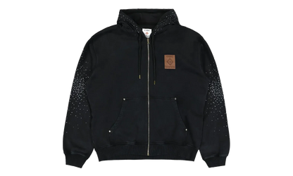La Prémonition Crystal Embellished Zip Hooded Sweatshirt "Black" MS25 JTP 343 01