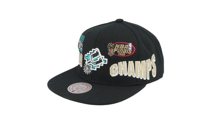 NBA Hardwood Classics World Champs Snapback Cap "San Antonio Spurs - Black" HHSS7715 SASYYPPPBLCK