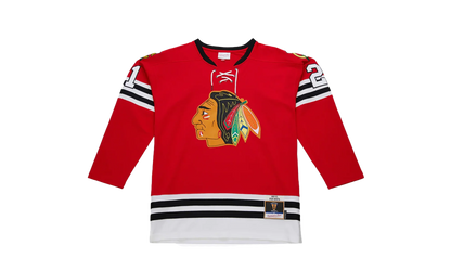 NHL Stan Mikita Dark Jersey "1960 Chicago Blackhawks - Scarlet" JY9064 CBHSCAR