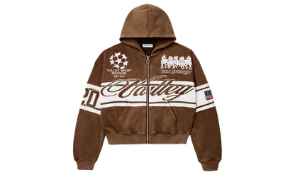 Cursive Zip-Up "Brown" VAL38
