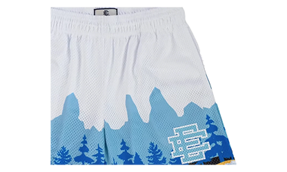 EE BASIC SHORT "SS24 - White/Aqua" EE709