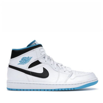 NIKE AIR JORDAN1 MID WHITE LASER BLUE -