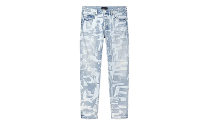 Skinny Grunge Print Jean "Light Indigo" P001 SGGT325