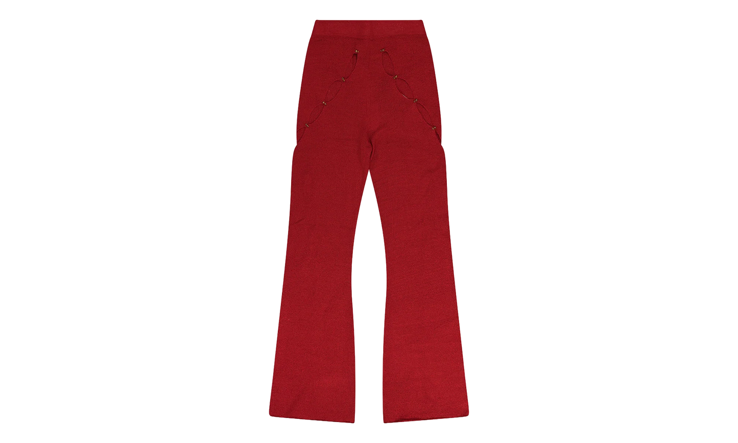 Knit Flared Pants WMNS "Red" RHDWBTM0003 RED