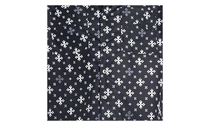 Cross Bandana Rayon Shirt "Black / White" RHPF24SR02450 BLW