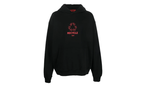 Logo Print Recycle Hoodie "Black" 34424M34236032
