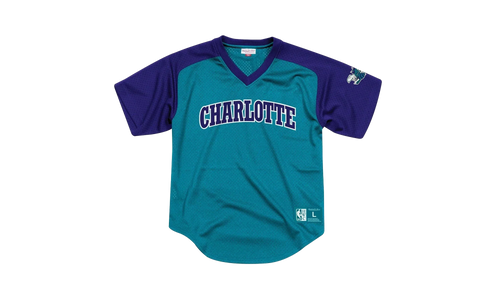 NBA Final Seconds Mesh V-Neck Shirt "Charlotte Hornets - Teal" BA87OQ CHO T JXT
