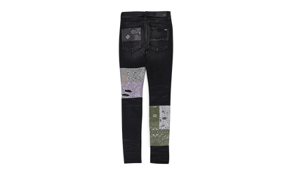 BANDANA ART PATCH JEAN "Aged Black" PF22MDS021