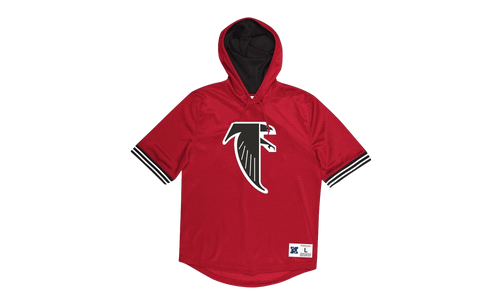 NFL Unbeaten Short Sleeve Mesh Hoodie "Atlanta Falcons - Scarlet" MSHSAJ19029 AFASCAR