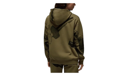 Jordan Brooklyn Fleece Printed Pullover Hoodie WMNS "Medium Olive / Black" HJ0157 222