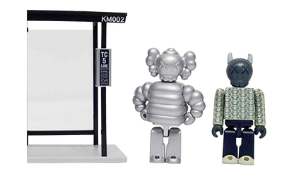 Medicom Bus Stop Series Volume 3 Vinyl Toy "Silver / Green" KAWS202468