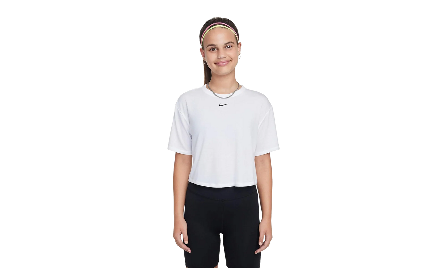 Relaxed Dri-FIT Short-Sleeve Top GS "White / Black" FZ5602 100