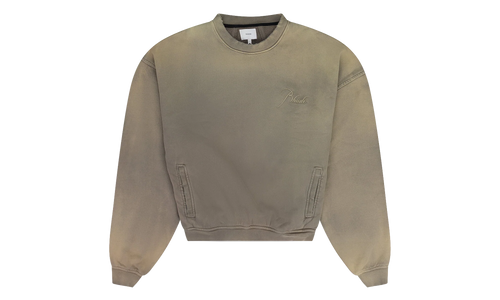 Script Logo Sunfaded Crewneck Sweatshirt "Elephant Green" RHDMHDS0043 ELGRN