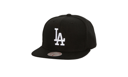 MLB Evergreen Black White Snapback Cap "Los Angeles Dodgers - Black" HS8544 LADBLCK