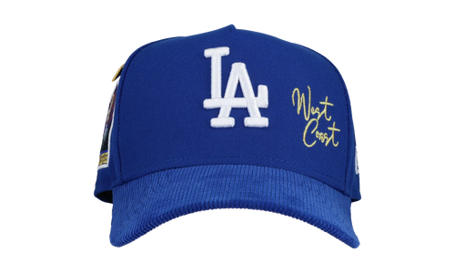 9FIFTY Los Angeles Dodgers Tokyo Series A Frame Snapback Hat "Royal Blue - Corduroy Visor" NE161