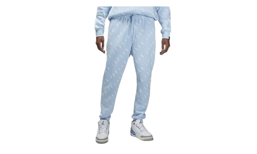 Air Jordan Fleece Pants All Over Print Joggers "Ice Blue" DV7646 485