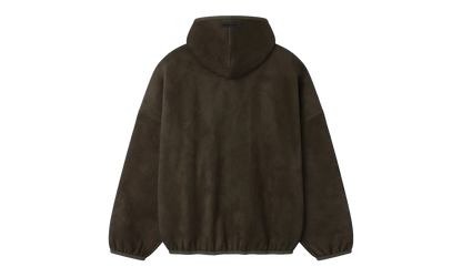 Suede Fleece Modern Hoodie "Brown" 192HO256943F