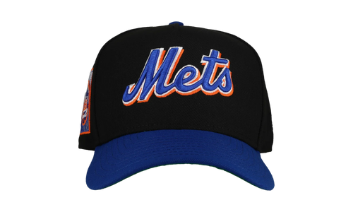 9FIFTY New York Mets 25th Anniversary A Frame Snapback Hat "Black / Blue" NE188