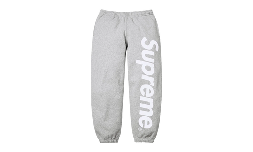 Satin Appliqué Sweatpant "SS26 - Grey" SU27514