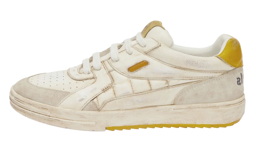 University Low-Top Sneakers "Yellow/White" PMIA078S23LEA0030118