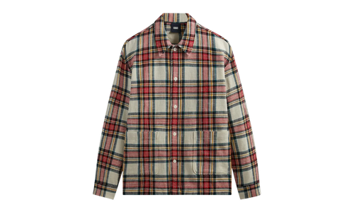 Plaid Boxy Collared Overshirt "Fame" KHM031333 678